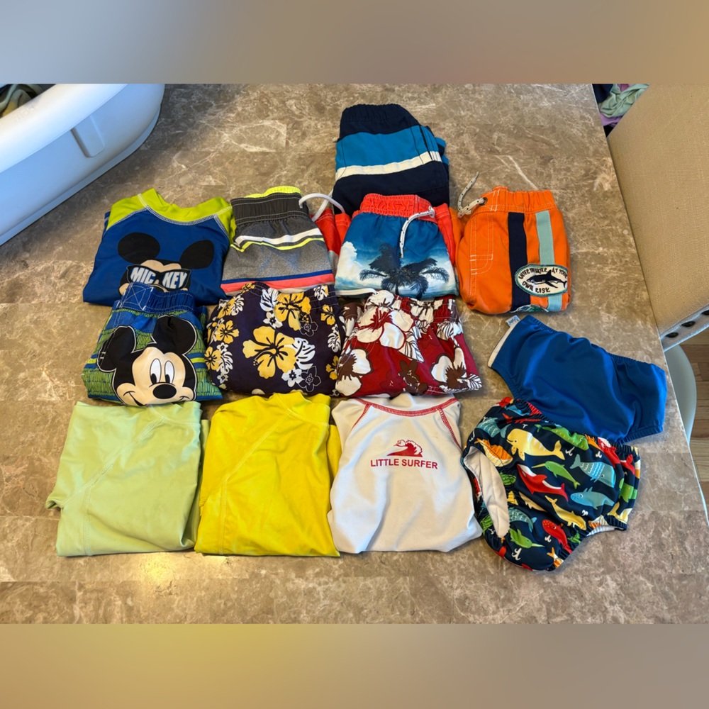 Boys 2T/24M Swimwear Bundle 13 items total!
